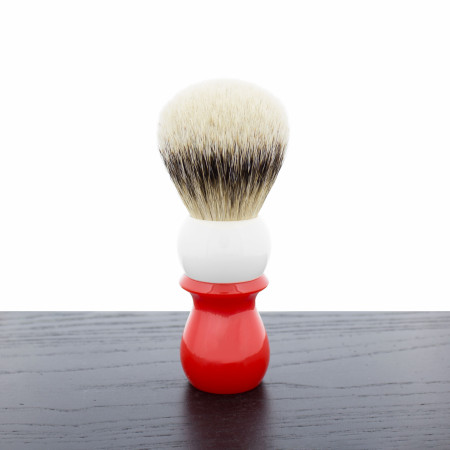 WCS Two-Tone Tall Silvertip Shaving Brush, Red & White
